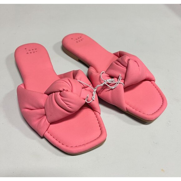 A New Day Women's Ruth Slide Sandals Pink Size 6.5 - Picture 1 of 8